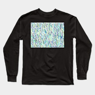 Blue and Green Sea Weed Long Sleeve T-Shirt